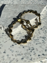 Load image into Gallery viewer, Pyrite Heart Bracelet