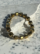 Load image into Gallery viewer, Pyrite Cube Bracelet