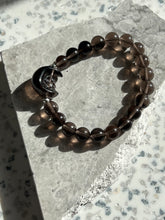 Load image into Gallery viewer, Smokey Quartz Moon 8mm Bracelet