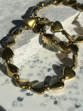 Load image into Gallery viewer, Pyrite Heart Bracelet