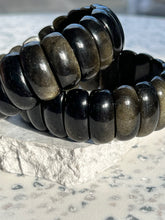 Load image into Gallery viewer, Gold Sheen Obsidian Chunky Bracelet