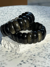 Load image into Gallery viewer, Gold Sheen Obsidian Chunky Bracelet
