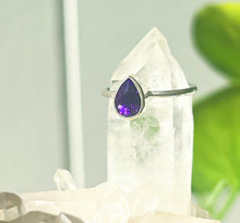 Load image into Gallery viewer, Toe Ring Amethyst Sterling Silver