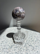 Load image into Gallery viewer, Pink Tourmaline with inclusions Sphere
