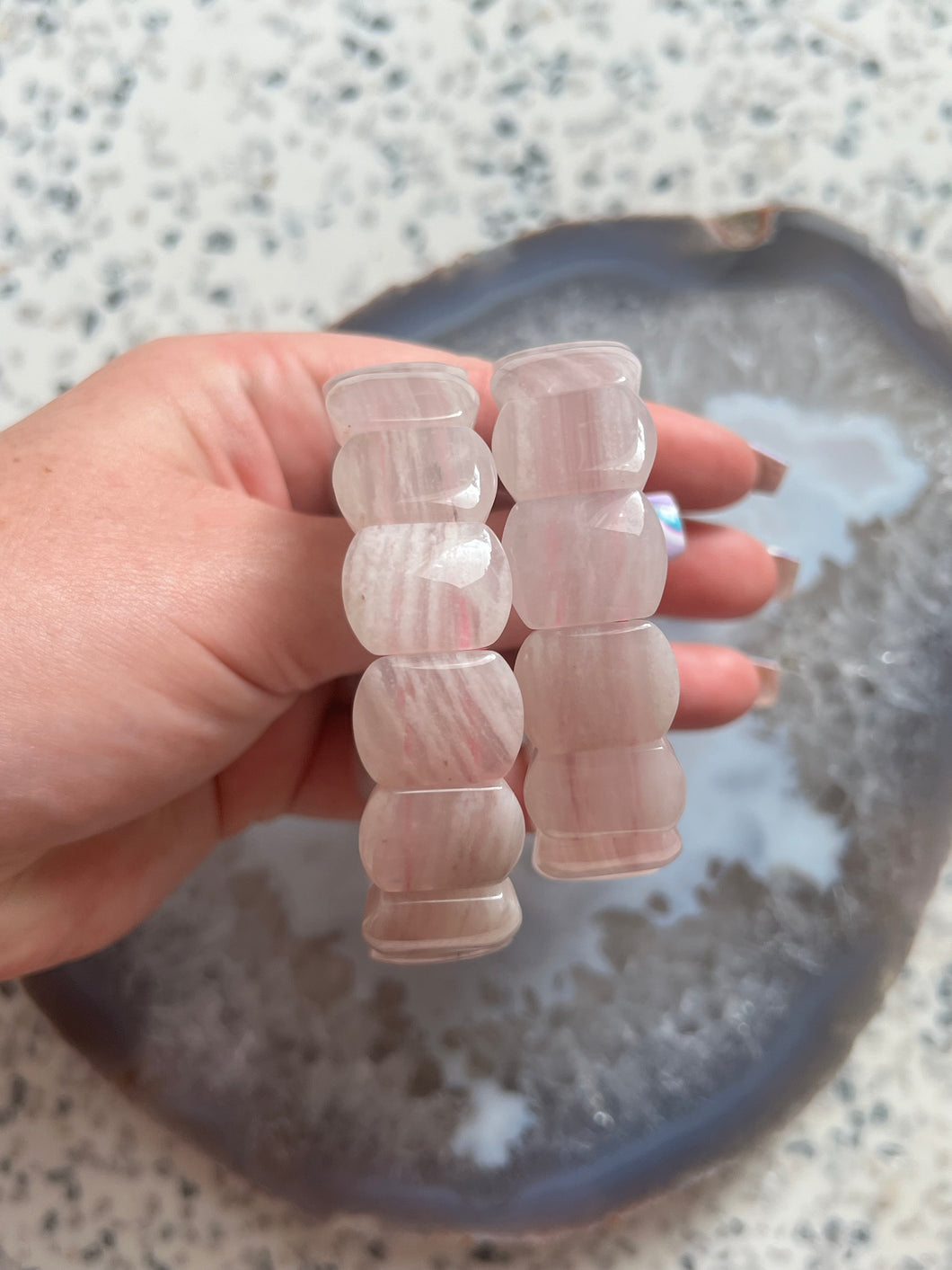 Pink Onyx Chunky Bracelet