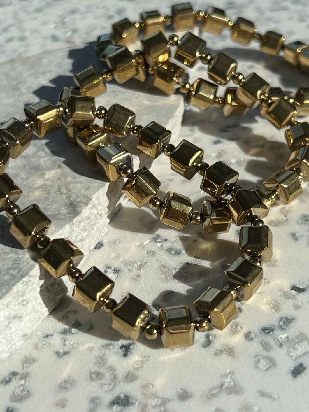 Pyrite Cube Bracelet