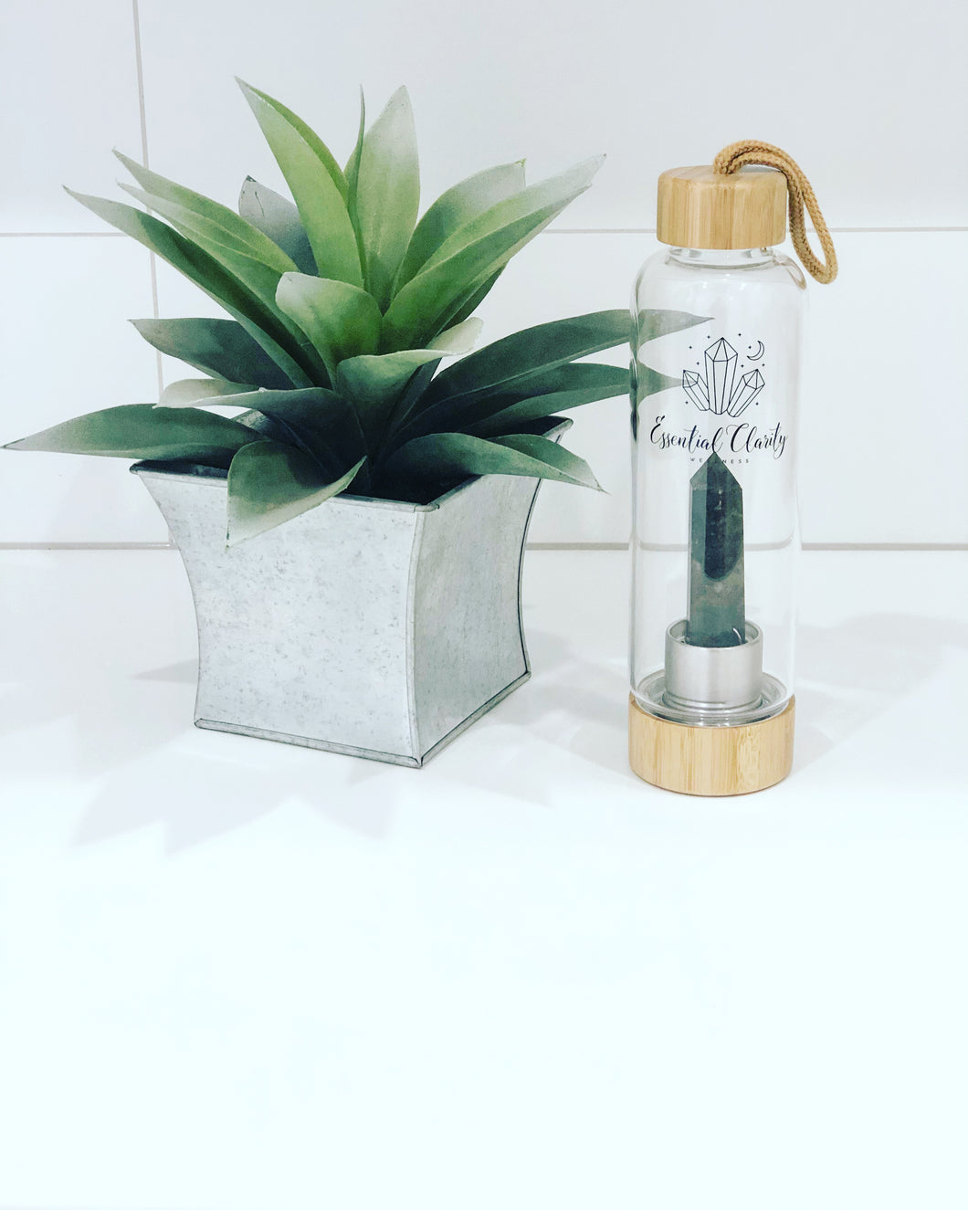 Black Obsidian Bamboo Drink Bottle