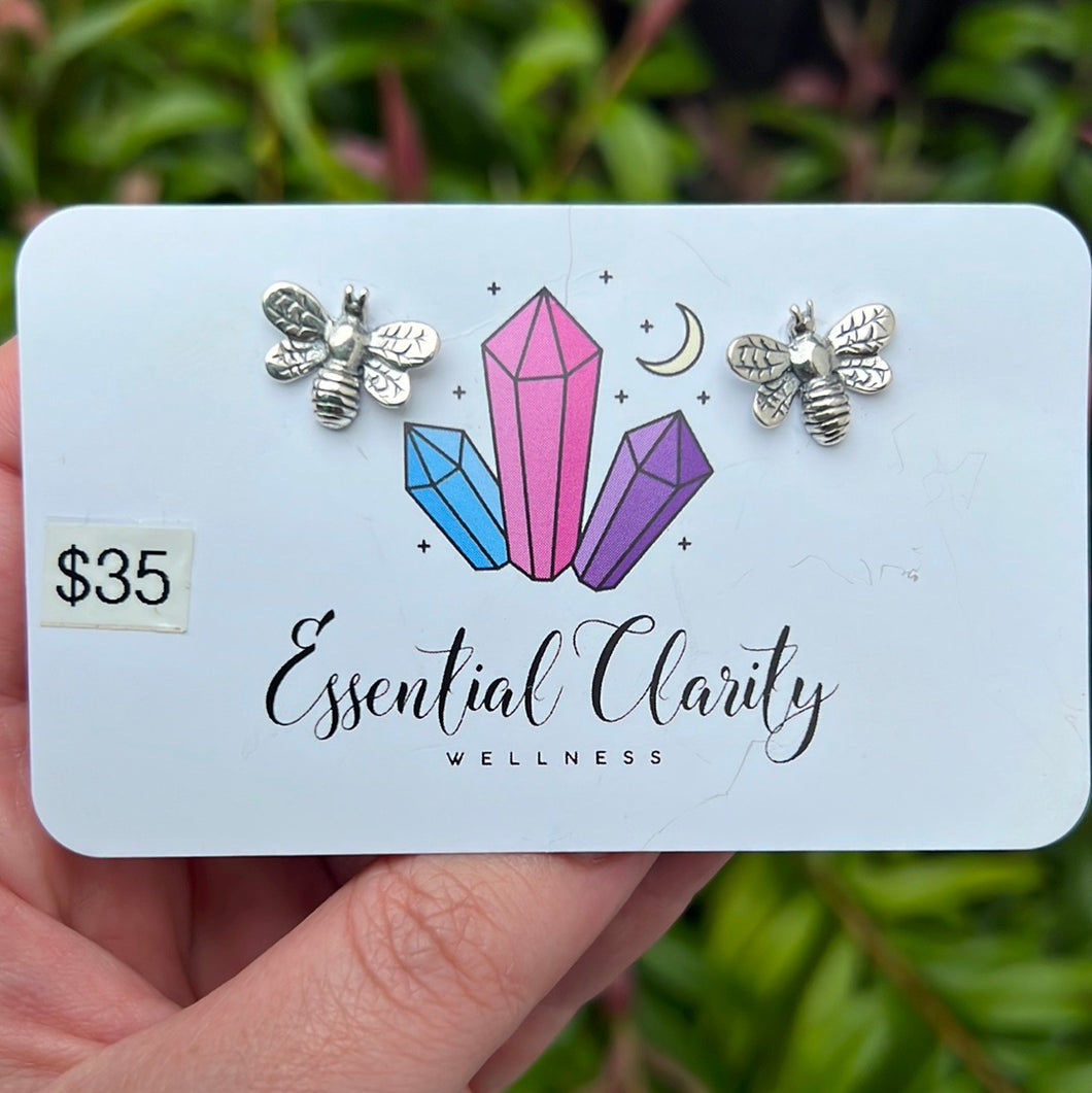 Bumblebee Sterling Silver Studs