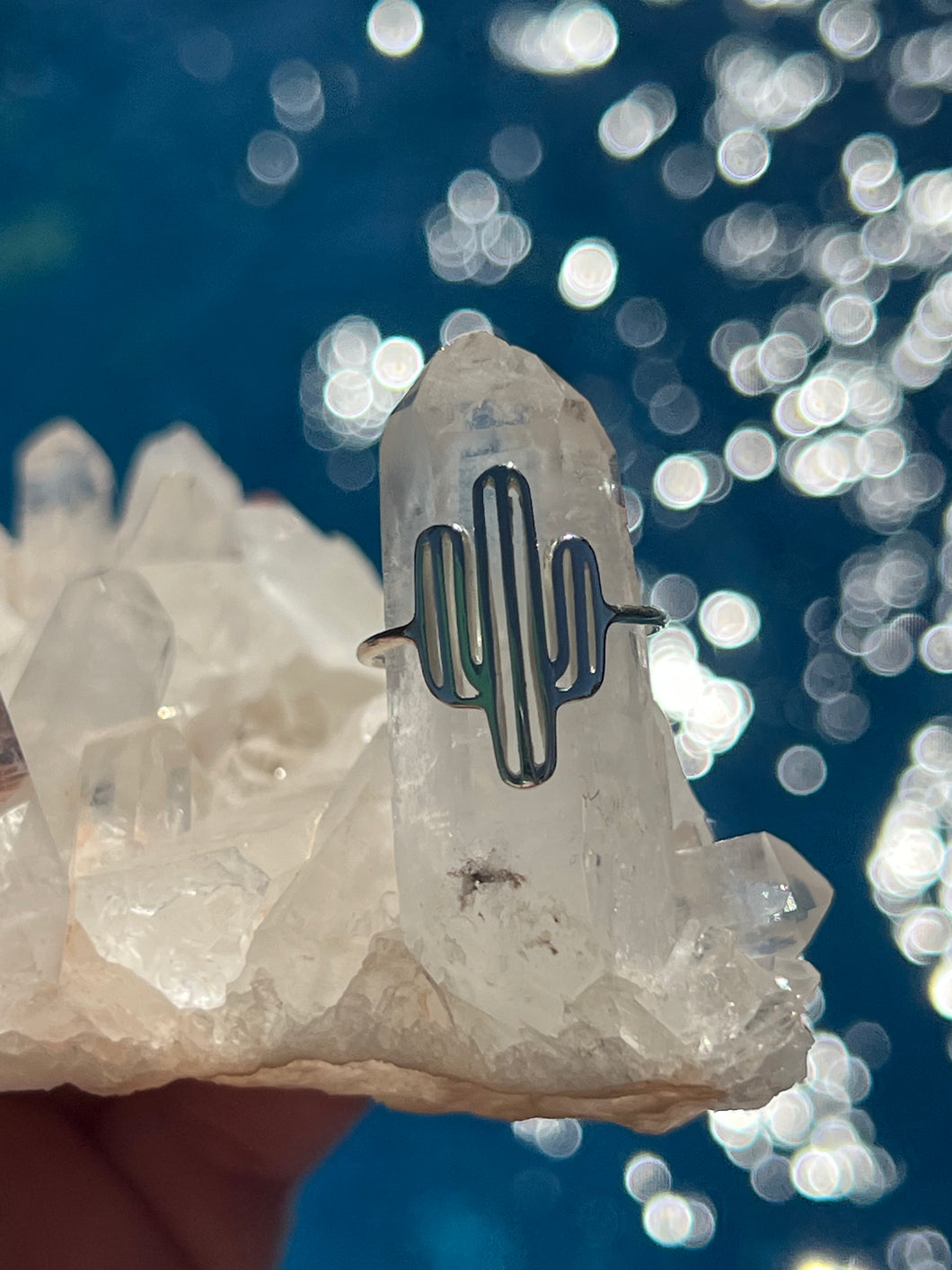 Cactus Sterling Silver Ring
