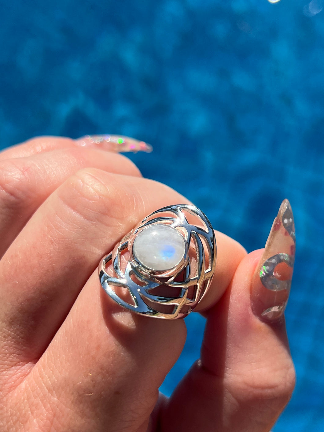 Dream Moonstone Sterling Silver Ring