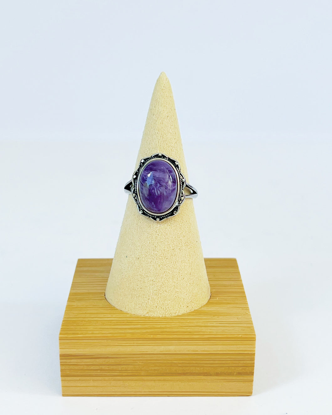 Charoite Silver Ring 1